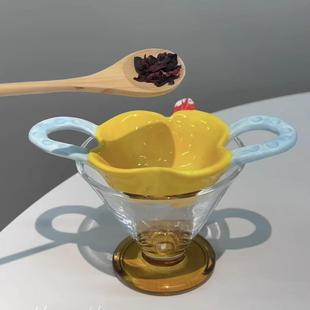 100个快递 新家 可爱花朵茶漏家用办公室喝茶创意花茶咖啡冲泡器