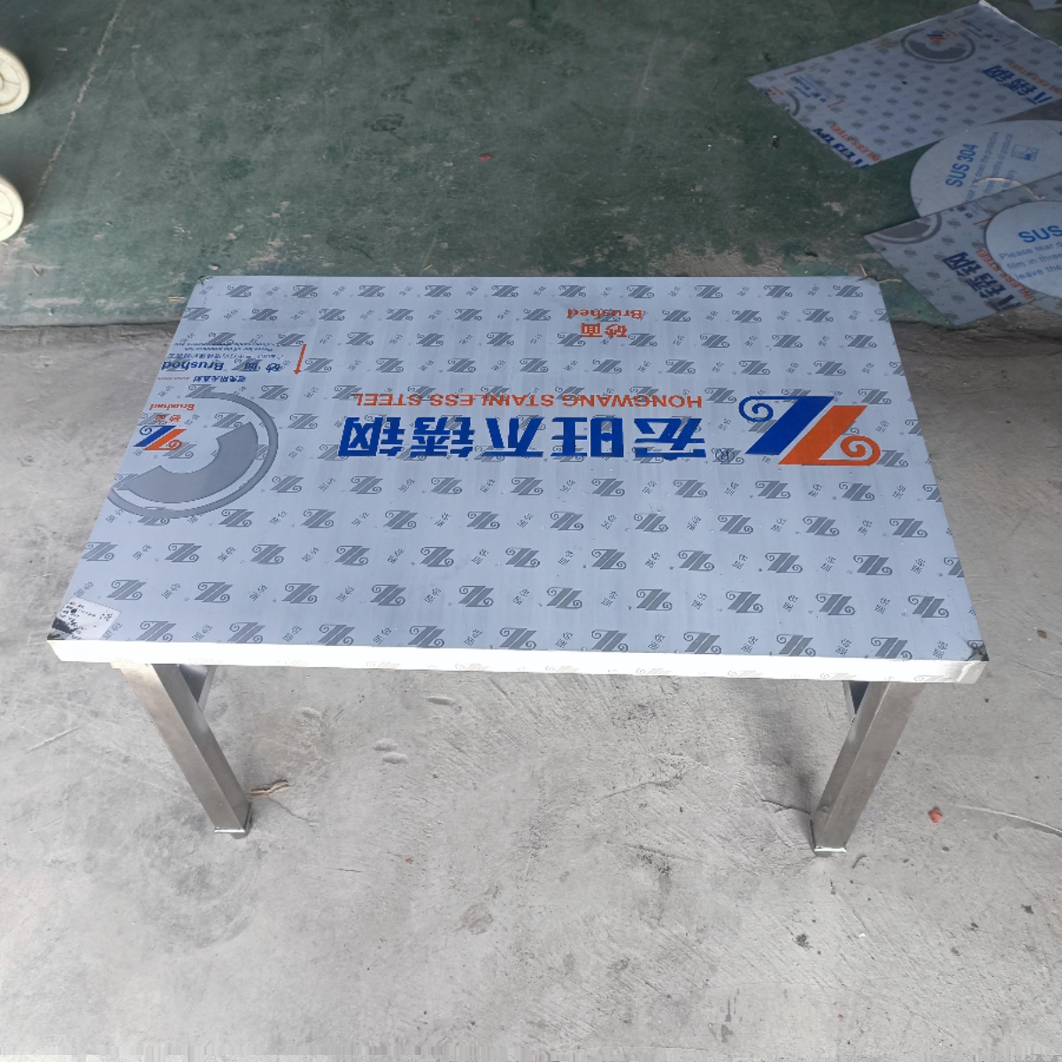 不锈钢桌子长方形不锈钢折叠桌加厚工作台饭桌烧烤摆摊餐桌食堂