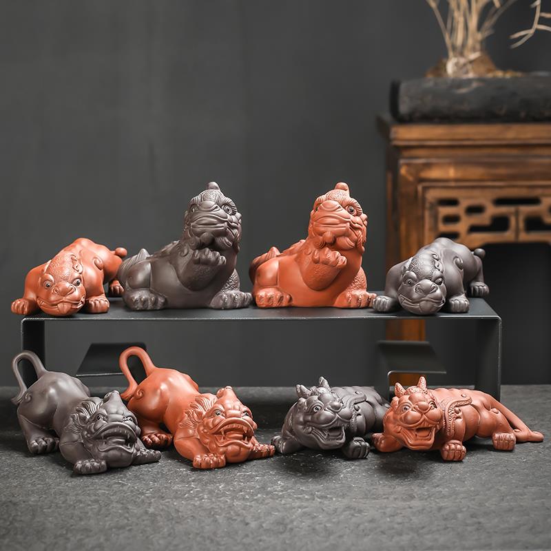 宇轩紫砂茶宠招财貔貅摆件精品手工可养茶玩茶道茶盘办公居家摆件