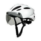 MOON一体成型磁吸式 碳纤头盔风镜头盔男女公路山地自行车头盔装 备