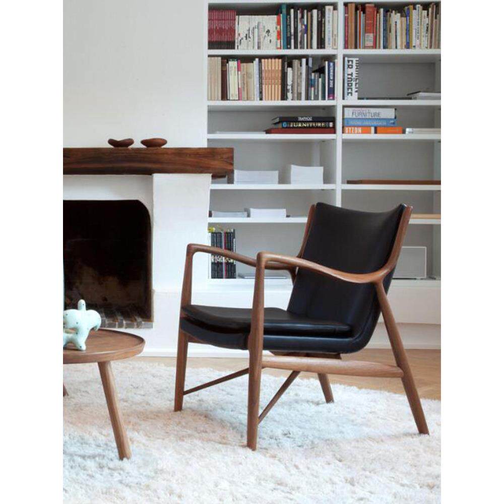 单人沙发椅真皮实木家庭小公寓客厅现代覆古背椅阳台休闲单人椅