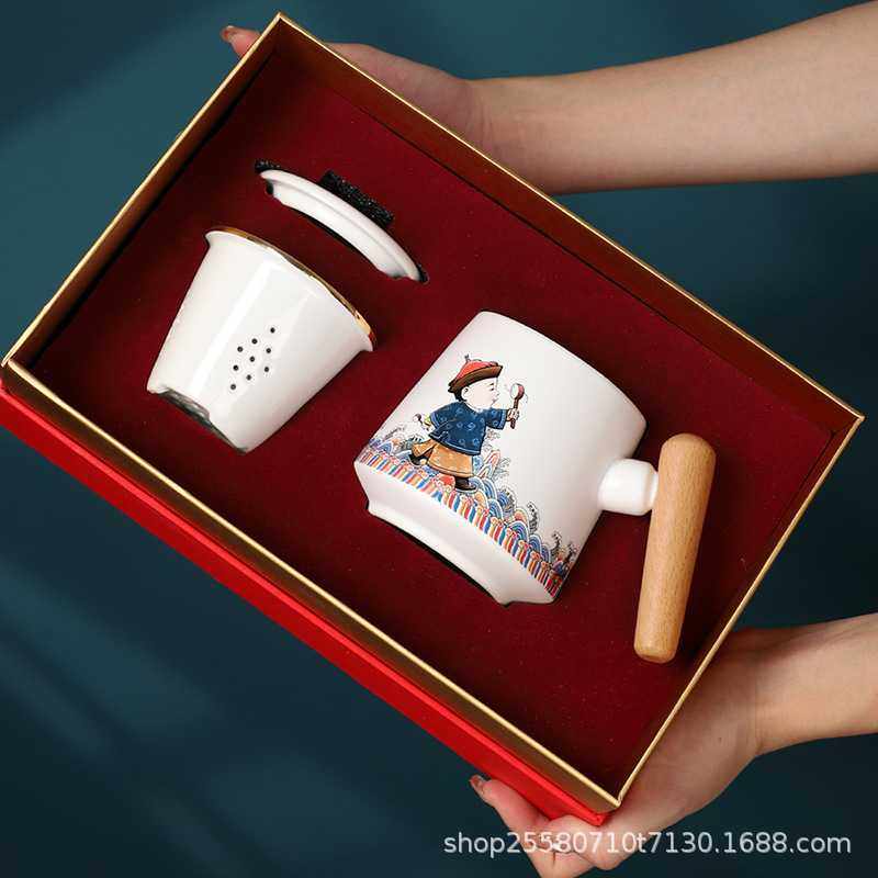 姑苏阿焦联合出品国潮风陶瓷马克杯办公杯水杯个人杯办公杯过滤杯,节庆用品/礼品,文化创意杯子,淘宝优惠券,粉丝福利购,淘宝优惠卷