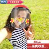 户外便携式 Hummingbird Feeder 头戴头盔花朵蜂鸟喂鸟器现货