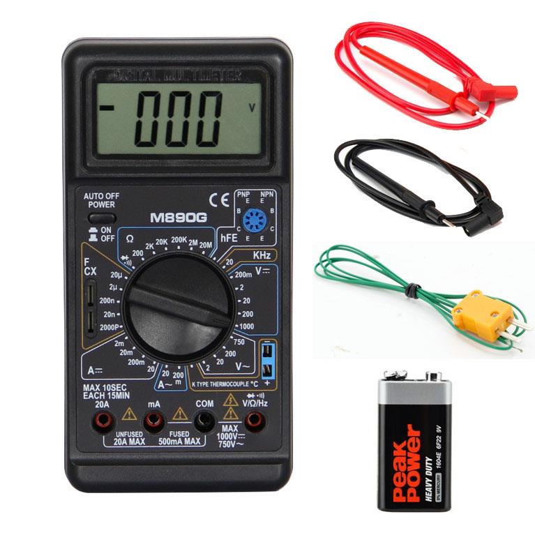 家用数字万用表M890G 多功能 可测频率温度 漳州威华