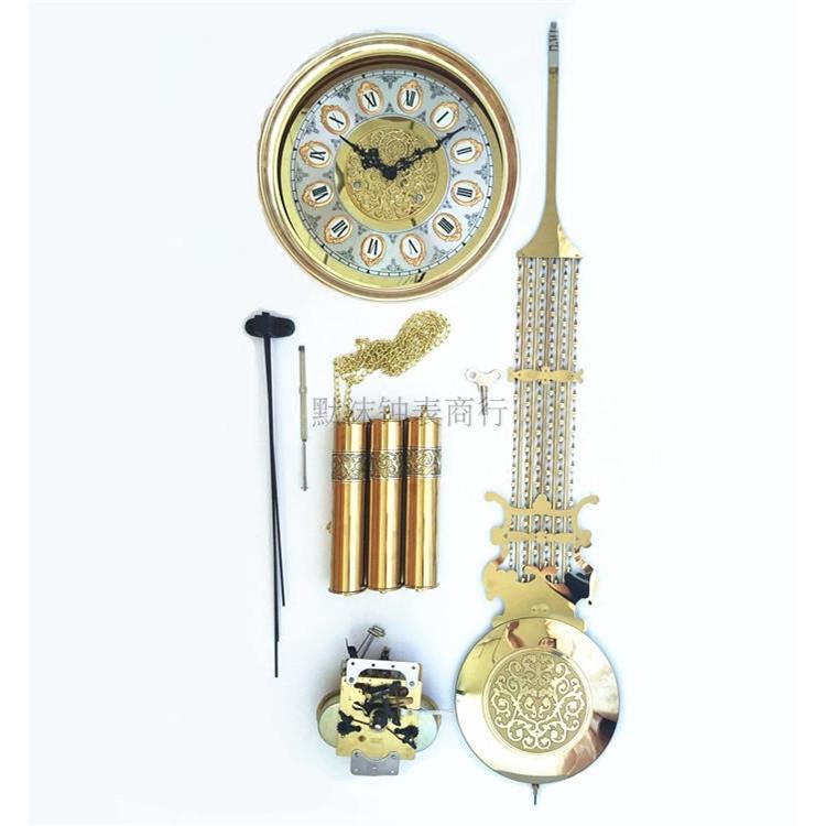 北极星大力距31天发条式机械上弦落地钟机芯高档钛金纯铜全套配件