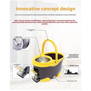 四轮驱动拖把桶旋转好拖把脚踏板手压两用手洗自动拖把家用一拖把