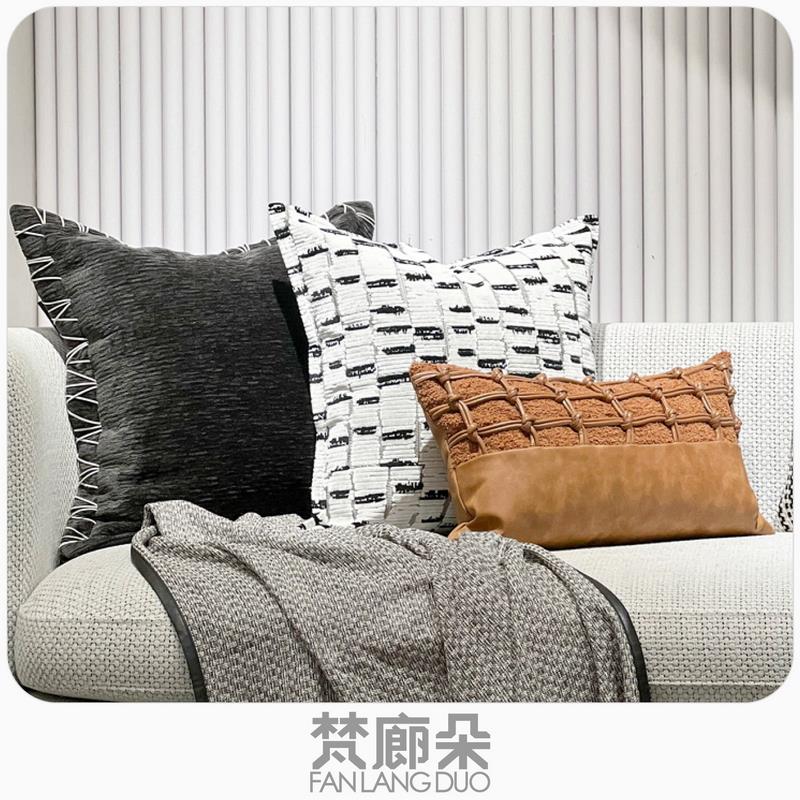 梵廊朵样板房间靠垫靠枕现代轻奢客厅沙发组合搭配抱枕方枕腰枕新