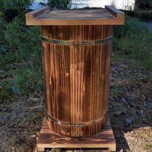 中蜂土养蜂箱圆桶蜂箱土养蜜蜂蜂桶土养杉木圆木桶山峡桶诱蜂蜂桶