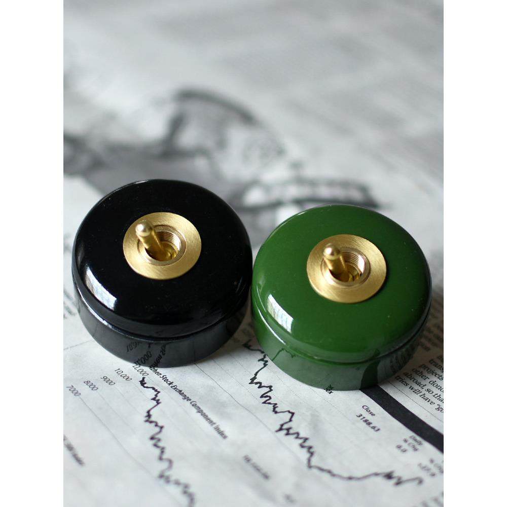 B&B陶瓷覆古拉开关个性化创意全铜杆旧灯控制器咖啡厅餐厅