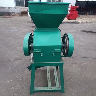 大豆小麦粮食挤扁机 家用小型压扁机 拉丝对辊高粱玉米破碎机