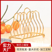 厨房铁艺小碟架 家用金银色小碗碟架收纳沥水架三角形置物架