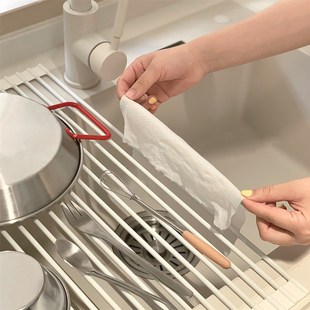 碗碟收纳置物架沥水篮控水神器 家用厨房硅胶可折叠水槽沥水架