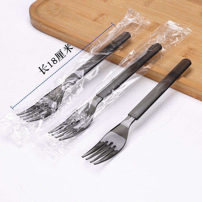 一次性叉单独包装水果叉高档外卖叉子加厚塑料牛排蛋糕西点西餐叉