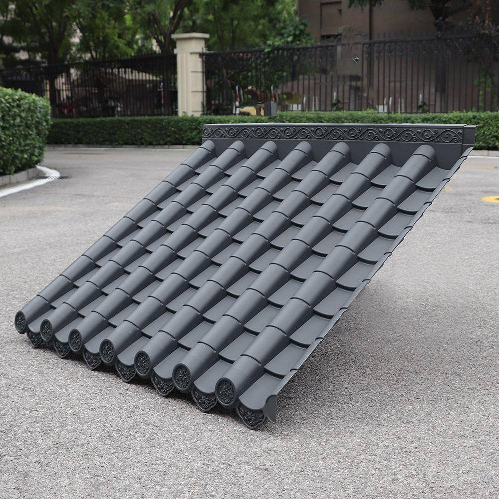 梦古特厚一体瓦110*100cm单面足3毫米仿古屋檐中式塑料装饰树脂瓦