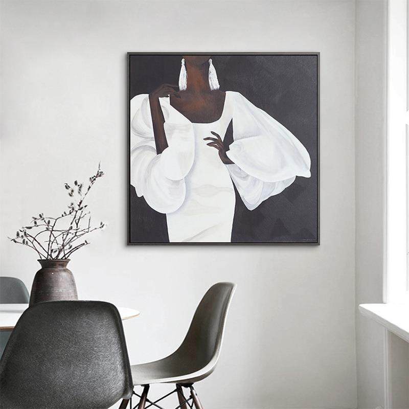 冷艳 现代简约客厅沙发背景墙装饰画人物大幅落地挂画卧室壁画,鲜花速递/花卉仿真/绿植园艺,其它园艺用品,淘宝优惠券,粉丝福利购,淘宝优惠卷