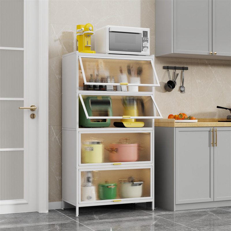 翻盖厨房落地式多层置物架微波炉烤箱防尘多功能储物收纳餐边柜子,智能设备,其他智能配件,淘宝优惠券,粉丝福利购,淘宝优惠卷