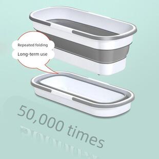 鲁中洁可折叠拖把桶平板拖把水桶家用拖地涮洗拖布塑料收纳手提盆