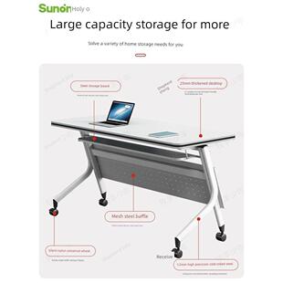 圣奥折叠培训桌会议桌椅组合多功能可移动拼接办公辅导班长条双人
