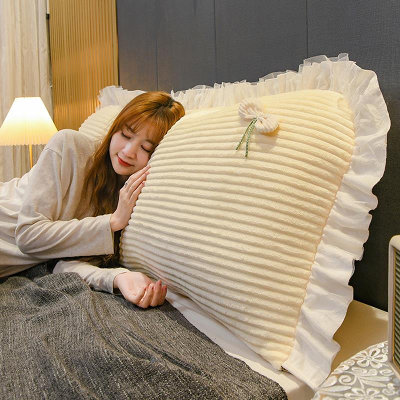 床头靠垫靠枕床上靠背软包护腰可拆洗毛绒长条抱枕双人枕头沙发