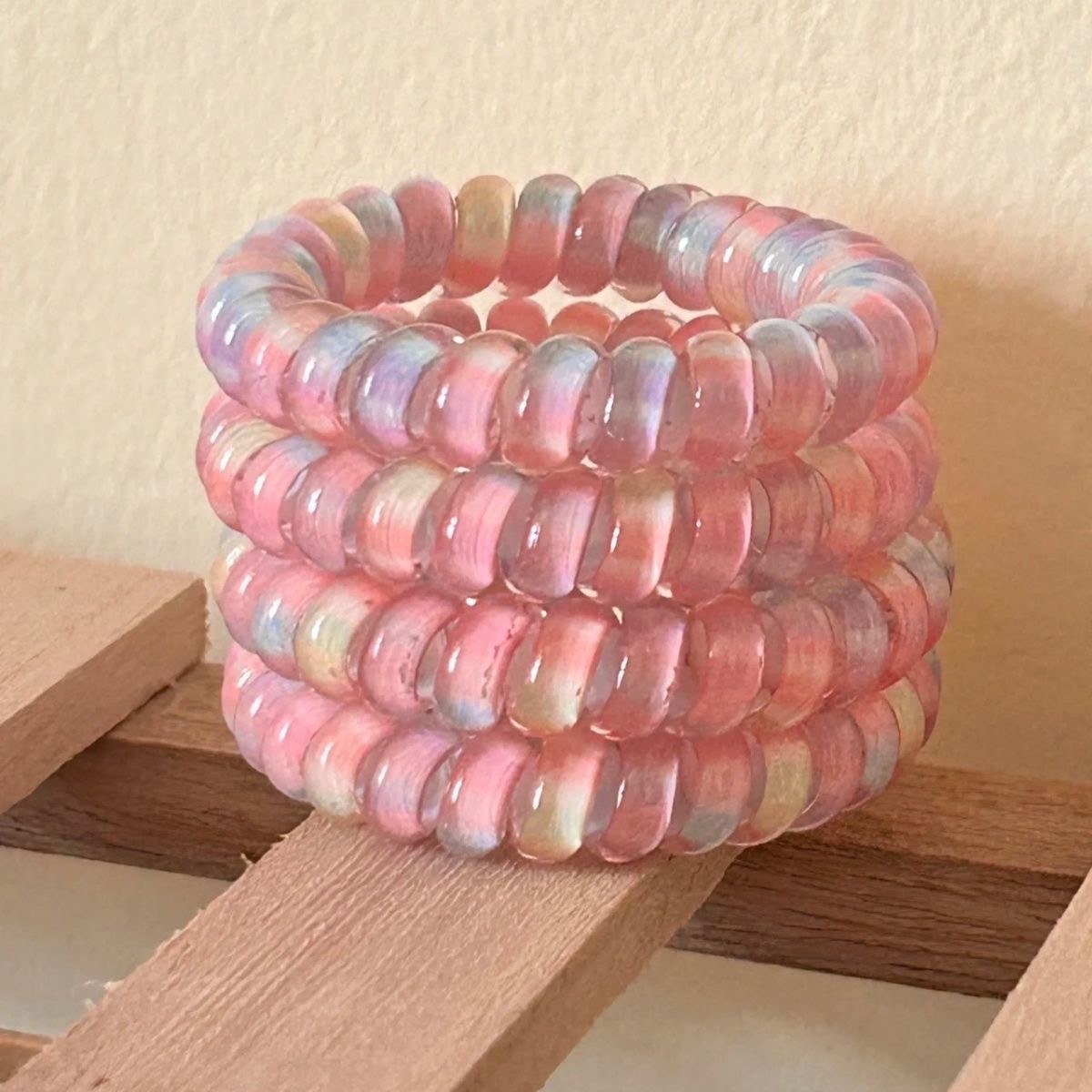 渐变彩虹烟花平替发绳