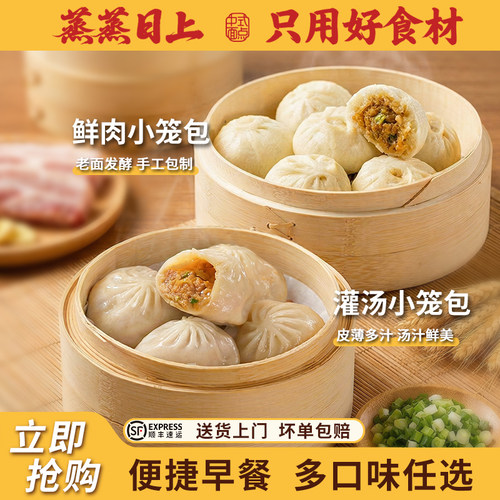蒸蒸日上鲜肉小笼包灌汤包早餐