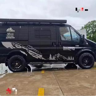 适用江铃福顺全顺改装个性露营车拉花 福特福睿斯越野车身贴纸