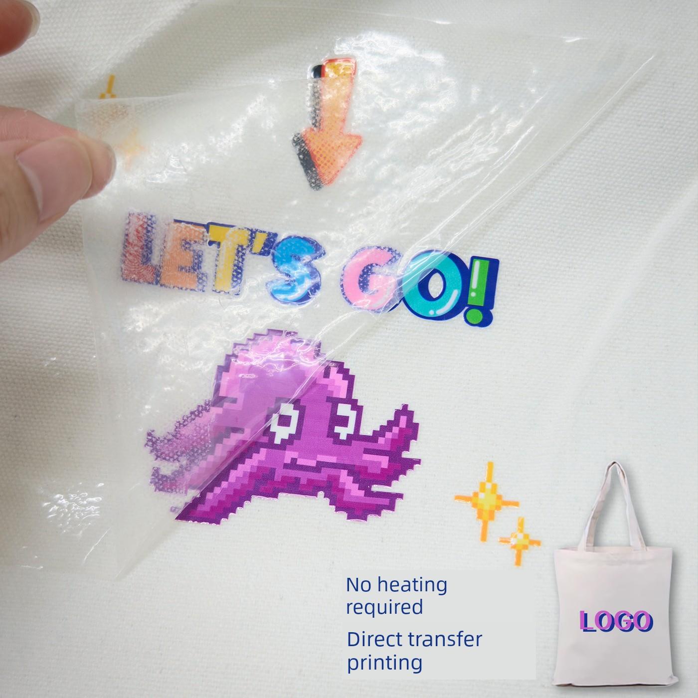 冷转移返校书包无纺布袋小批量Uv水晶标签转移贴纸上部卡通定制