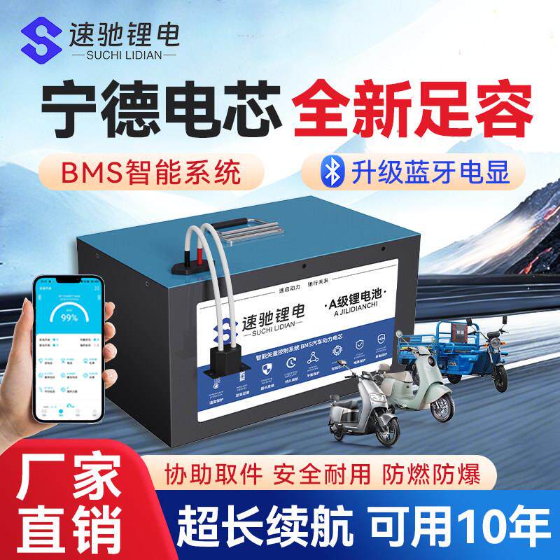 宁德电动车锂电池48v60v72v单体大容量磷酸铁锂电瓶蓄电池二三轮