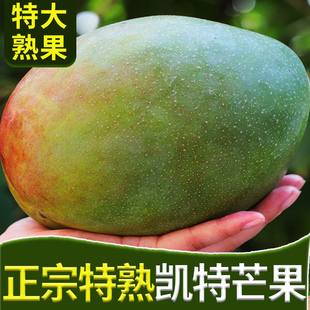 芒果 四川攀枝花凯特芒果新鲜水果当季10斤带箱特大芒果青皮超甜