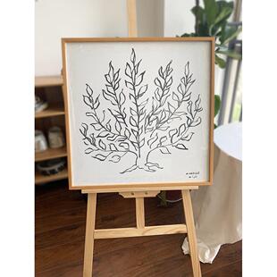 生命之树装饰画马蒂斯挂画有框挂画抽象植物简约现代客厅日式壁画