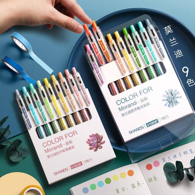 色系复古彩色套装糖果果汁笔圆珠笔莫迪兰画火柴人用的彩色中性笔