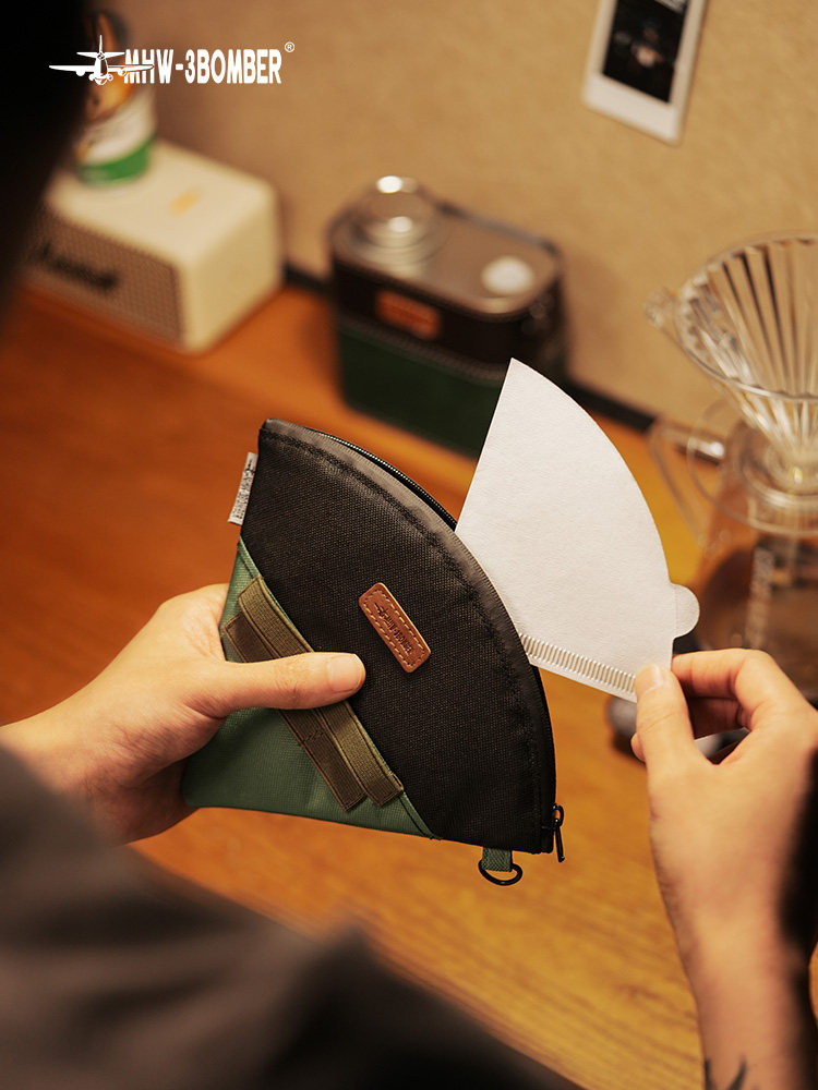 Mhw-3Bomber轰炸机咖啡豆密封罐手冲咖啡滤纸储物袋户外露营式便