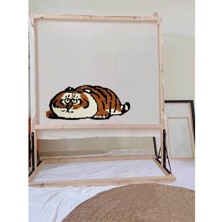 厂家直供tufting frame 簇绒架立架地毯架实木戳架松木框架脚架