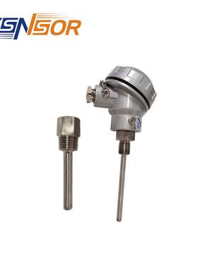ZYSENSOR套管型PT100感温棒 管径9.5mm 管长60mm 1/4*1/2螺纹订购