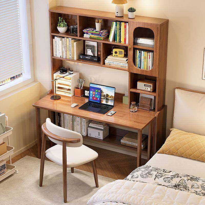 实木折叠书桌书架一体桌小户型儿童学习桌可伸缩电脑工作台写字桌,电子元器件市场,其它元器件,淘宝优惠券,粉丝福利购,淘宝优惠卷