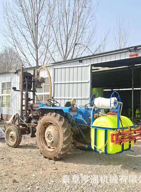 轮四双侧卷管打药机后悬麦田喷药机100四DTK0挂斤药桶轮打药机