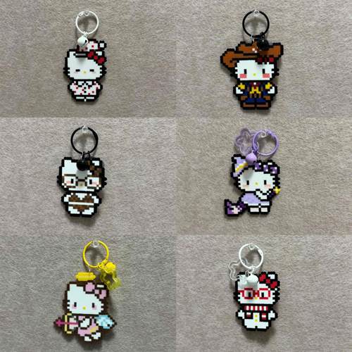 拼豆成品hellokitty挂件钥匙扣礼物