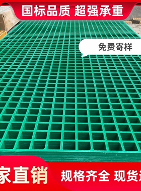 玻璃纤维格栅网格树篦子地格栅洗车店盖板洗车房格栅板排水沟板面