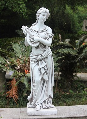 欧式人物雕塑家居装饰品现代花园别墅民宿客厅石膏艺术品雕像摆件