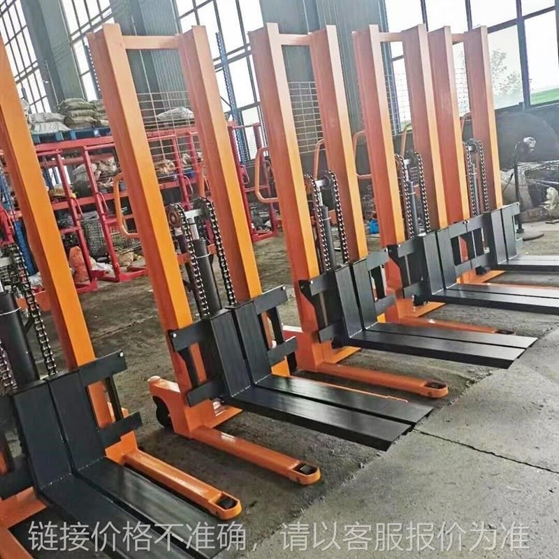 手动液压堆高车 半电动升高叉车0.5T/1T/2T/3T吨液压堆高车