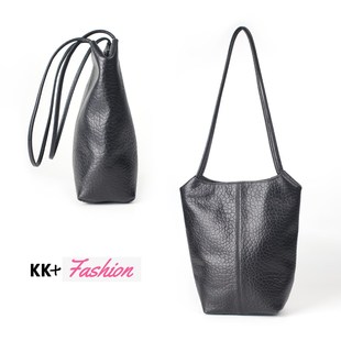 头层牛皮水桶包包2025新款 女包高级感腋下单肩手提包 百搭真皮个性