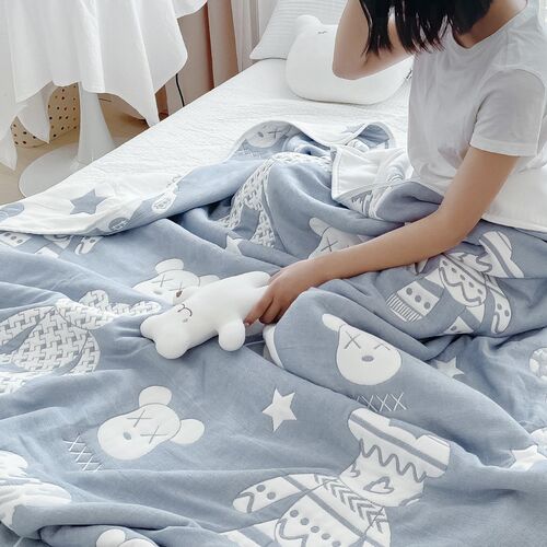家用纯棉十层纱布被盖毯春秋加厚成人午睡全棉空调毛巾被儿童床单