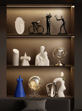 意式极简摆件轻奢高档客厅电视机柜展G示柜酒柜现代艺术家居装饰