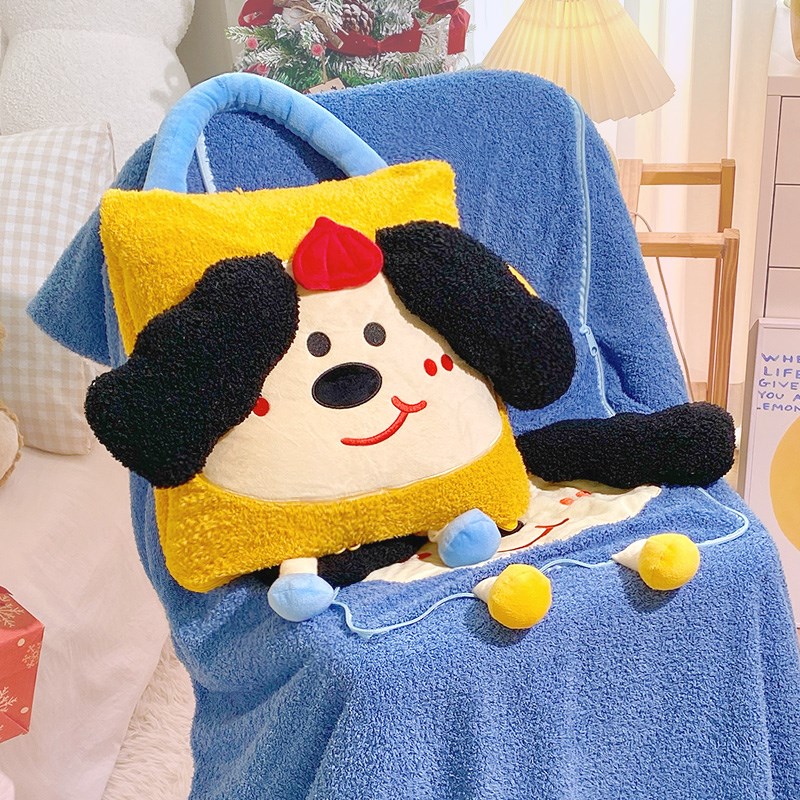 抱枕毯子二合一枕头被子两用办公室车载车用折叠午睡毛毯午休靠枕