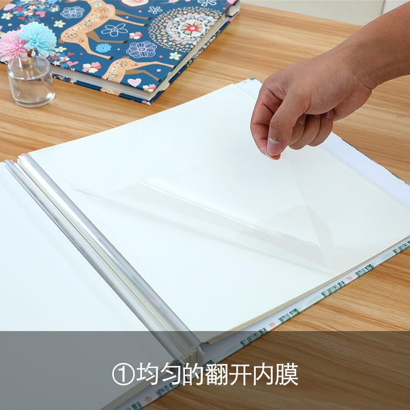 3/5/6/7/8/10/12寸装照片相册影集diy可写字相册本自粘贴式覆膜家