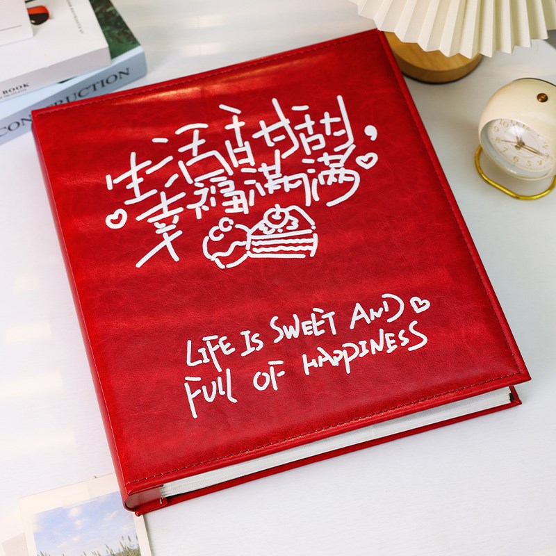 皮革高级相册本纪念册大容量收纳情侣混合尺寸照片相簿家庭影集三