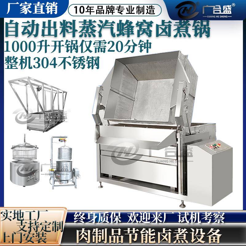 肉制品漂烫卤煮焯水锅方形蒸汽蜂窝加热鸡爪鸡翅鸭脖翻筐卤煮锅