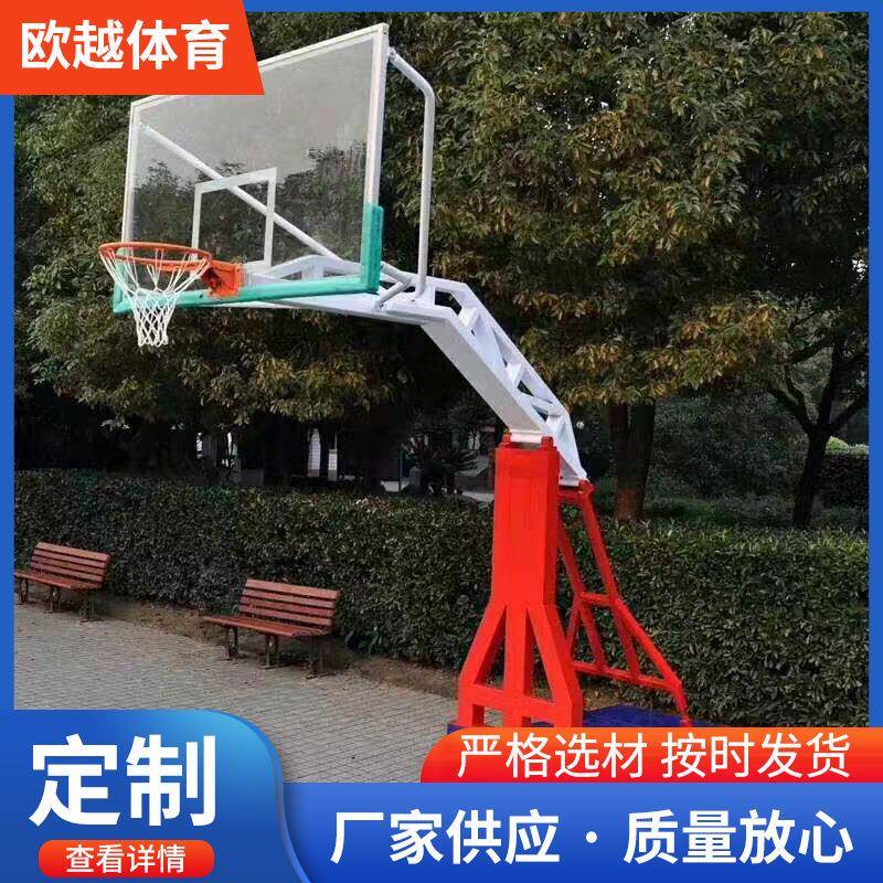 供应室外三色篮球架移动篮球架比赛平箱篮球架比赛可升降篮球框