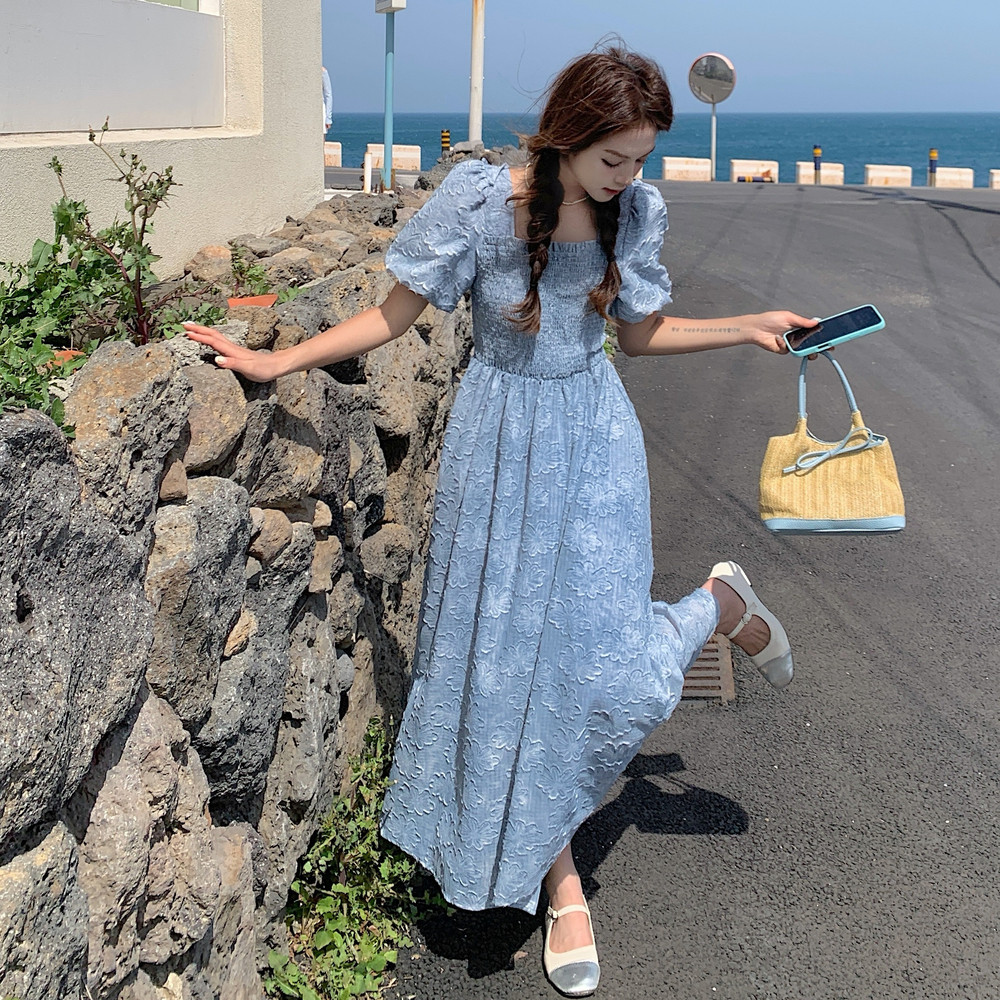 2025【现货夏款】新货提花气质连衣裙201-Q056-P135-控198,女装连衣裙,浙宝201