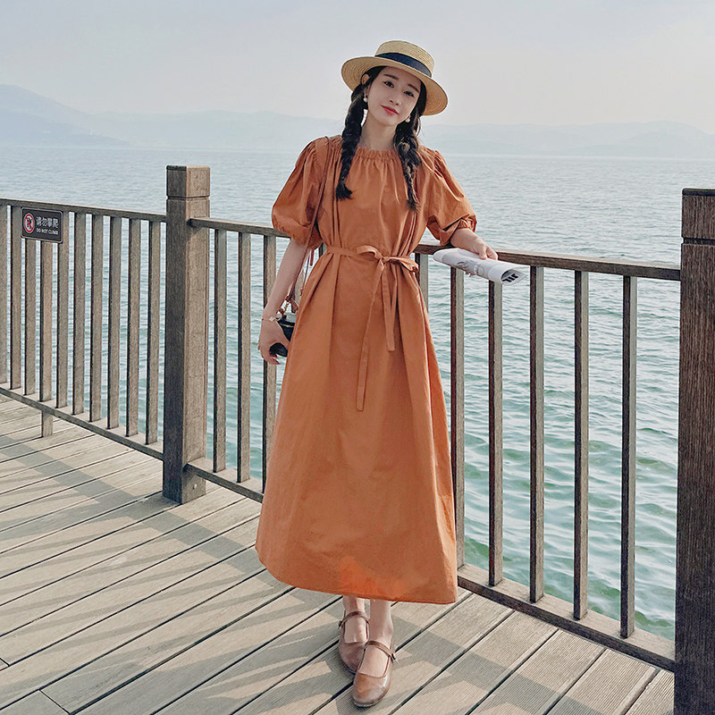 法式设计感连衣裙女夏季甜美2025新款优雅气质小众仙气公主泡泡袖，商品下架区商品下架区，浙宝201